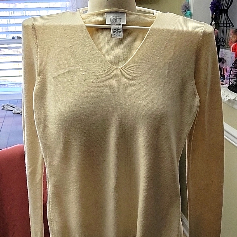 Ann Taylor Merino Wool Acrylic Cashmere Sweater Small 112723 Show